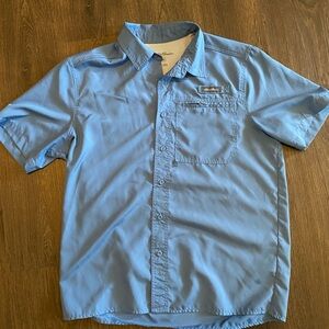 Eddie Bauer Men's Blue Casual Button Down Shirt Size Medium